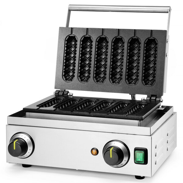 Wafelijzer | Enkel | Corndogs/Lollypopwafels (140mm) | 50°C/220°C | 1.55kW (230V) | 390x335x230(h)mm