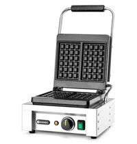 HENDI Wafelijzer | Enkel | Luikse Wafels | 50°C/300°C | 1.5kW (230V) | 320x437x251(h)mm 