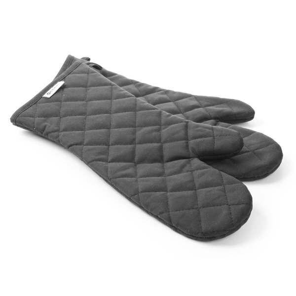 Ovenwanten | Lang Model | Grijs | Katoen (Vlamvertragend) | CE-Keurmerk (2016/425/EU) | 2 Stuks