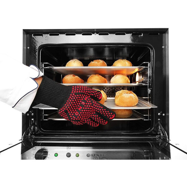 Ovenhandschoenen | Zwart | ≤ 250°C | CE-Keurmerk (2016/425/EU) | 2 Stuks