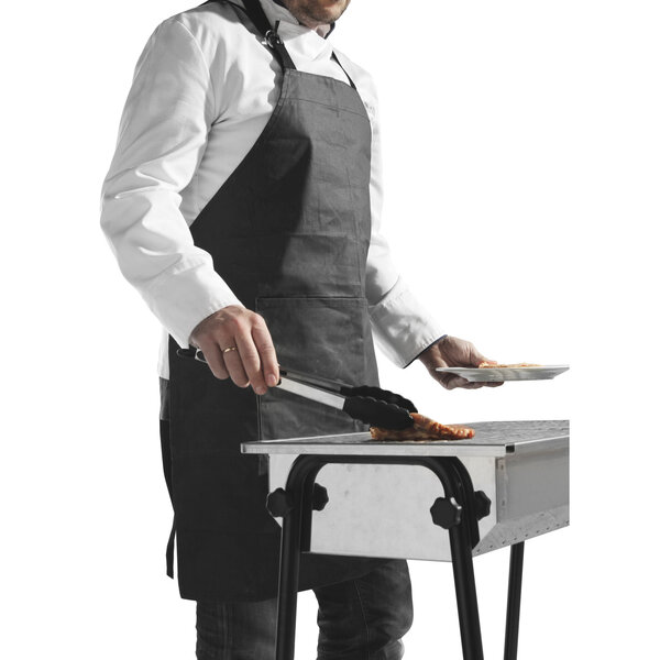 Barbecue Schort | Grijs | Canvas (Vlamvertragend) | 810x660mm