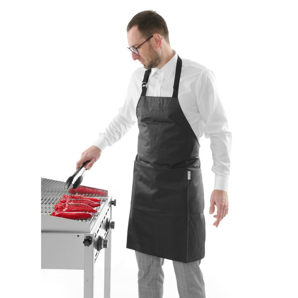 Barbecue Schort | Grijs | Canvas (Vlamvertragend) | 810x660mm