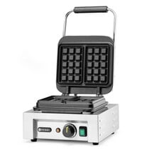 HENDI Wafelijzer | Enkel | Brusselse Wafels | 50°C/300°C | 2.2kW (230V) | 320x437x277(h)mm 