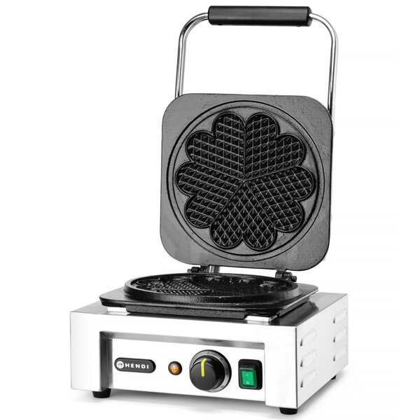 Wafelijzer | Enkel | Hartvormige Wafels | 50°C/300°C | 2.2kW (230V) | 320x437x251(h)mm