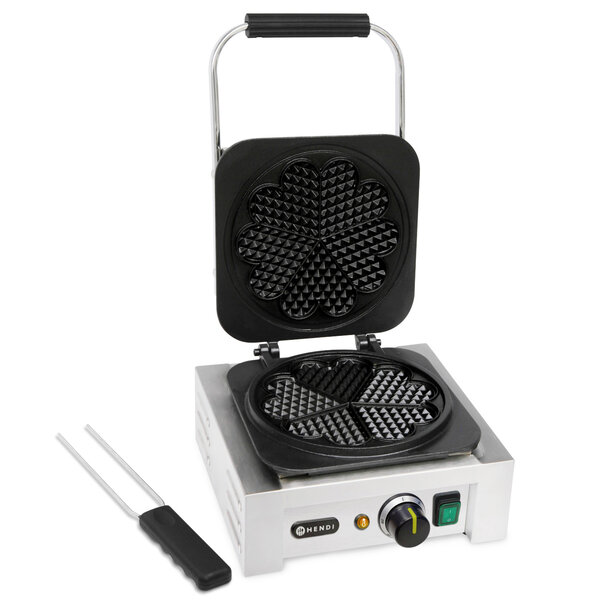 Wafelijzer | Enkel | Hartvormige Wafels | 50°C/300°C | 2.2kW (230V) | 320x437x251(h)mm