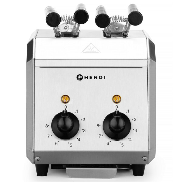 Tosti-Apparaat | RVS | 2 Sleuven (Onafhankelijk Instelbaar) | Incl. Tostiklemmen | 1.2kW (230V) | 200x300x223(h)mm