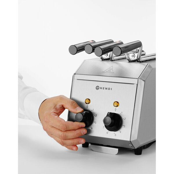 Tosti-Apparaat | RVS | 2 Sleuven (Onafhankelijk Instelbaar) | Incl. Tostiklemmen | 1.2kW (230V) | 200x300x223(h)mm