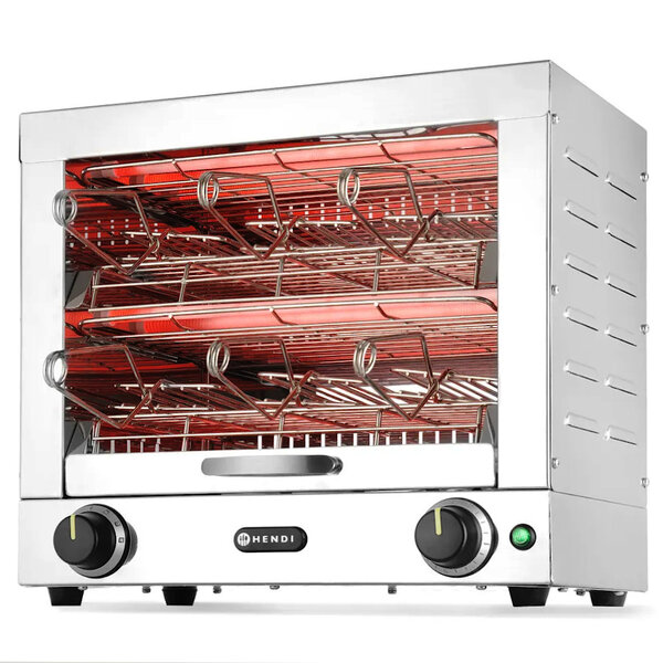 Salamander Toaster | 2 Niveaus | Elektrisch (Quartz Infrarood) | 3kW (230V) | Incl. 6 Tostiklemmen | 438x290x402(h)mm