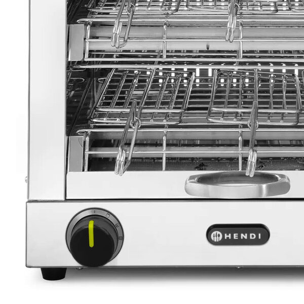 Salamander Toaster | 2 Niveaus | Elektrisch (Quartz Infrarood) | 3kW (230V) | Incl. 6 Tostiklemmen | 438x290x402(h)mm
