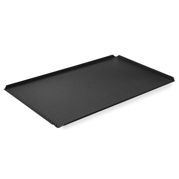 Bakplaat | Aluminium (Tefloncoating) | 1/1 GN | Geperforeerd | 4-Zijdige Rand | 530x325x10(h)mm