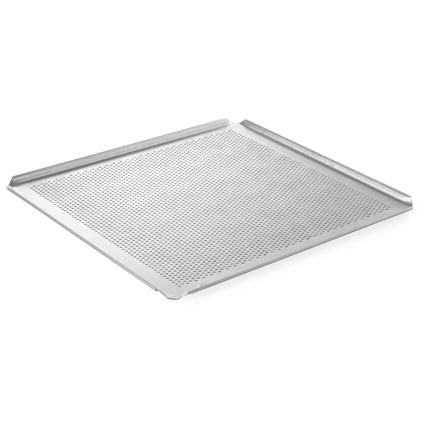 HENDI Bakplaat, geperforeerd, met 4 opstaande randen, geschikt voor gebruik in de oven, oven tray, ovenplaat, GN2/3, 354x325x(H)10mm, aluminium