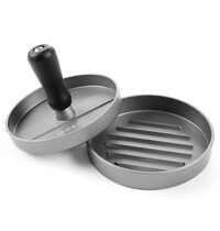 HENDI Hamburgerpers | Aluminium (Antiaanbaklaag) | Binnenmaat Ø115mm | Ø120x80(h)mm 