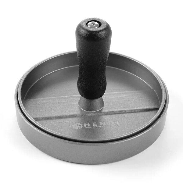 Hamburgerpers | Aluminium (Antiaanbaklaag) | Binnenmaat Ø115mm | Ø120x80(h)mm