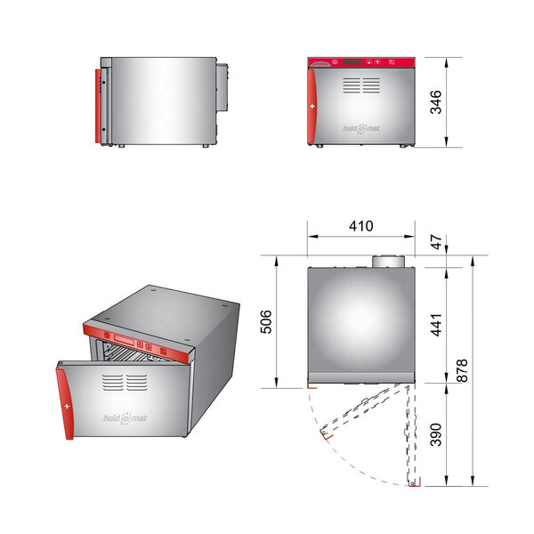Cook&Hold Oven | HOLD-O-MAT | 3x 2/3 GN | 1.05kW (230V) | 410x506x346(h)mm