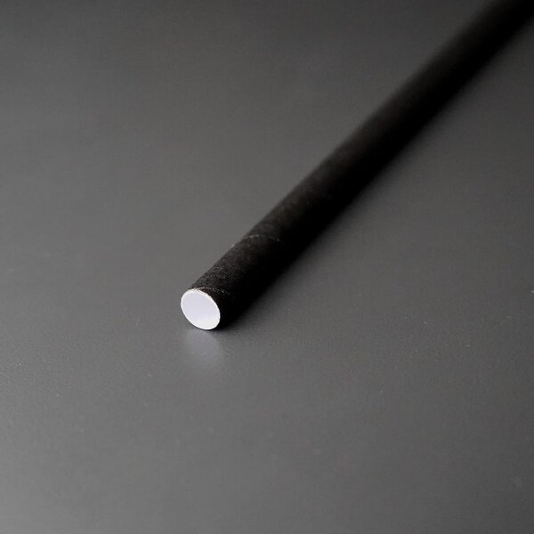 Papieren rietjes | 8x240mm | zwart | 2400 stuks