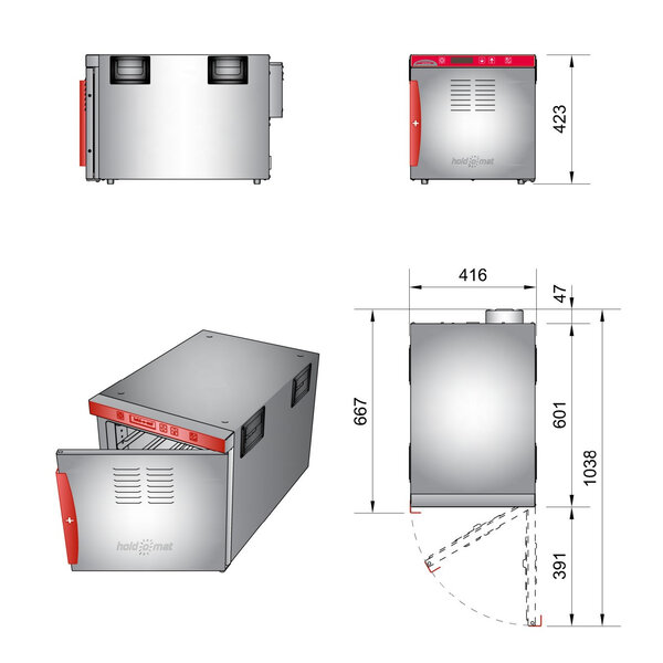 Cook&Hold Oven | HOLD-O-MAT | 4x 1/1 GN | 1.5kW (230V) | 416x667x423(h)mm