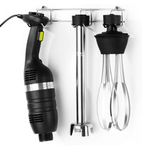 HENDI Staafmixerset | KitchenLine | Incl. Garde + Ophangrek | Regelbare Snelheid (4.000-14.000RPM) | Cap. 50/60L | 0.35kW (230V) | Ø100x416(h)mm 