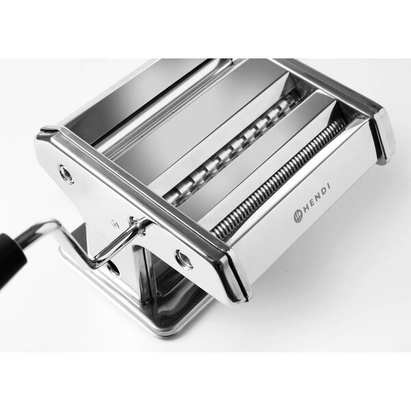 Pastamachine | Handmatig | Cap. 140mm | Instelbare Dikte (0.2-2.5mm) | Deegroller + Tagliatelle + Fettuccine | 382x440x340(h)mm