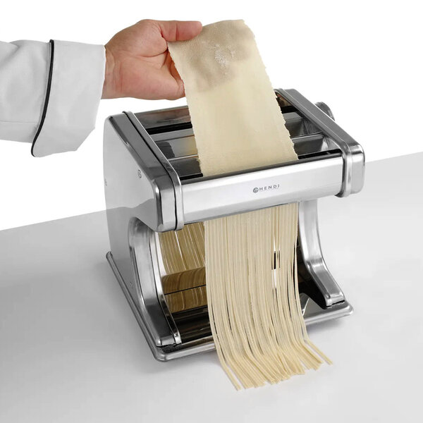 Pastamachine | Elektrisch | Cap. 170mm | Instelbare Dikte (0.2-2.5mm) | Deegroller + Tagliatelle + Fettuccine | 0.07kW (230V) | 258x218x232(h)mm