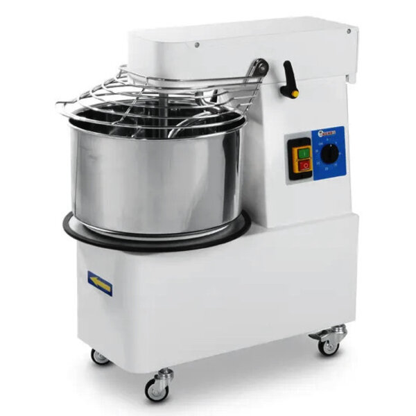 Deegmenger | Cap. 17kg/22L | Vaste Snelheid | Kantelbare Kop | Afneembare Kom | 0.75kW (400V) | 390x670x735(h)mm