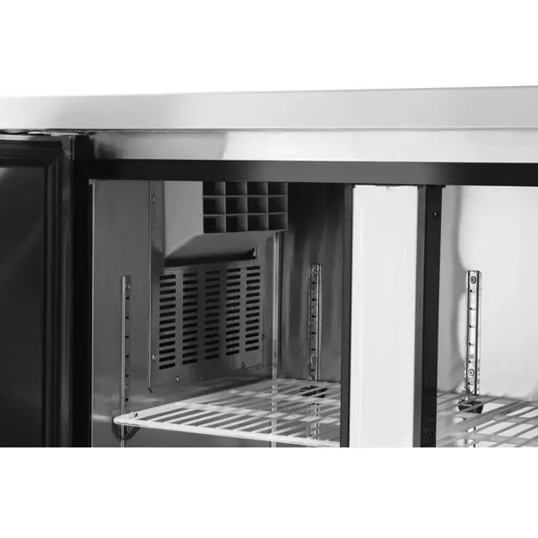 Koelwerkbank | KitchenLine | 220L | 2 Deuren | -2°C/+8°C | Geforceerd | 0.3kW | Achteropstand | 1200x600x850/890(h)mm