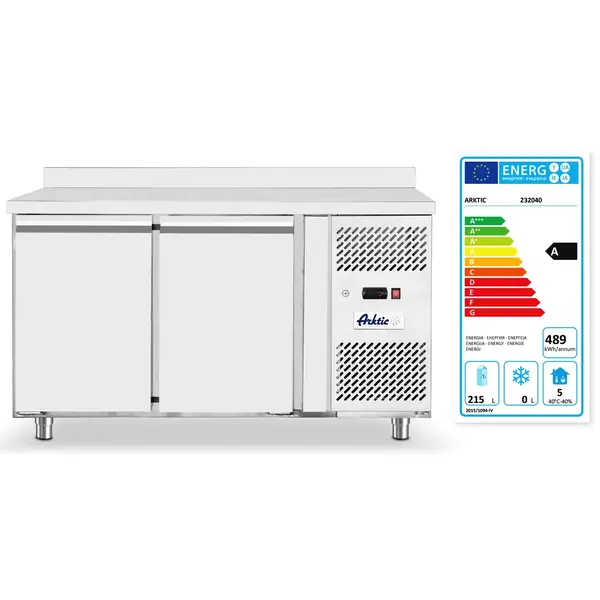 Koelwerkbank | ProfiLine | Energiezuinig | 280L | 2 Deuren (1/1 GN) | -2°C/+8°C | Geforceerd | 0.25kW | Achteropstand | 1360x700x850/890(h)mm