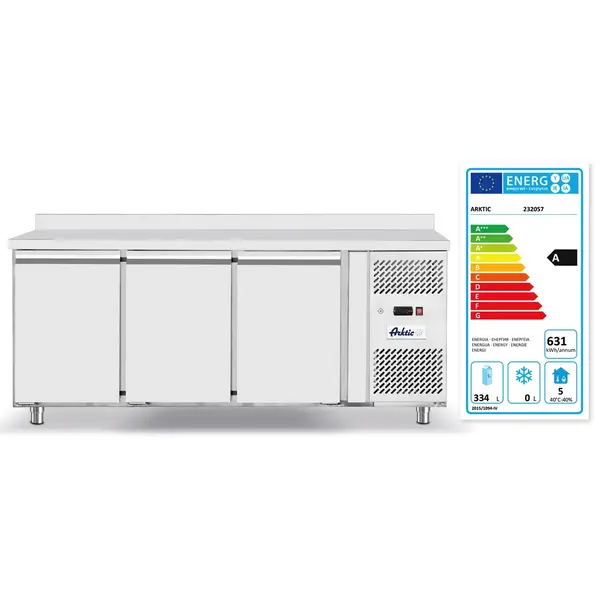 Koelwerkbank | ProfiLine | Energiezuinig | 420L | 3 Deuren (1/1 GN) | -2°C/+8°C | Geforceerd | 0.4kW | Achteropstand | 1795x700x850/890(h)mm