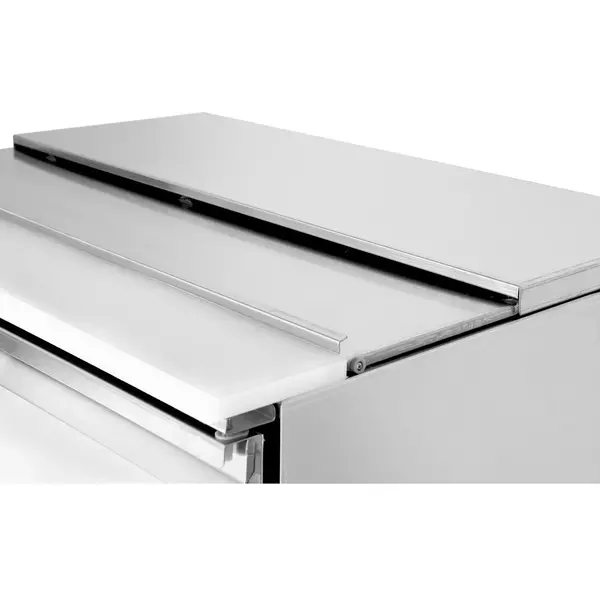 Saladette | KitchenLine | 300L | 2 Deuren (1/1 GN) | Boven 2x 1/1 GN + 3x 1/6 GN | -2°C/+8°C | Geforceerd | Schuif-/Klapdeksel + Snijblad | 900x700x888(h)mm