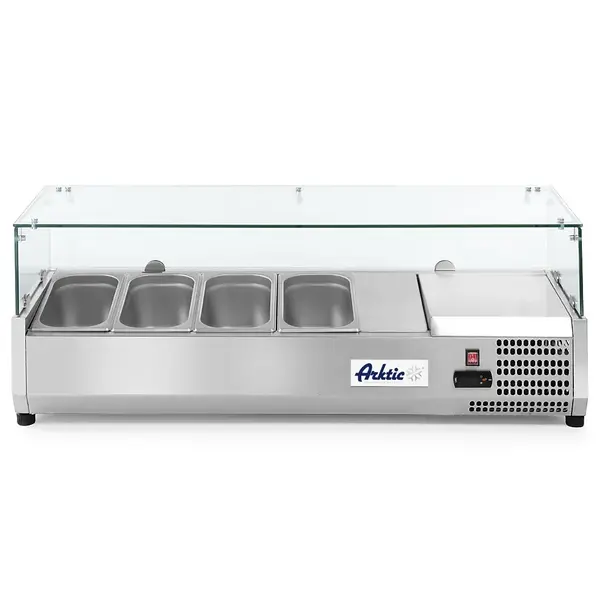 Opzetkoelvitrine | 4x 1/3 GN | -2°C/+8°C | 1205x395x430(h)mm
