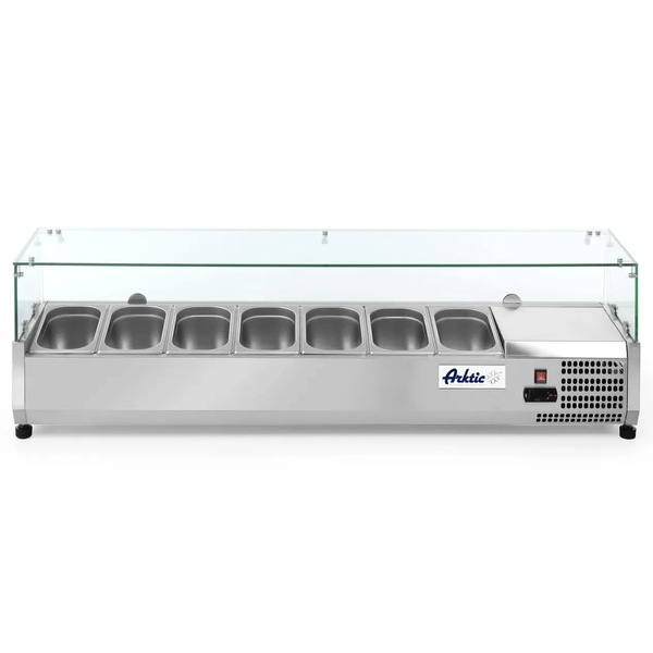 Opzetkoelvitrine | 7x 1/4 GN | -2°C/+8°C | 1505x335x430(h)mm