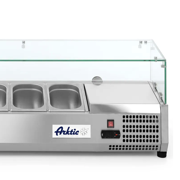Opzetkoelvitrine | 8x 1/4 GN | -2°C/+8°C | 1805x335x430(h)mm