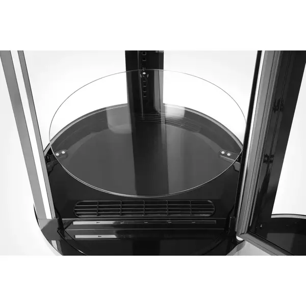 Gebaksvitrine | 100L | RVS/Zwart | 0°C/+6°C | Geforceerd | 4 Niveaus | Ø480x1030(h)mm