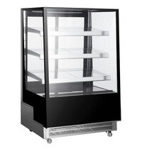 Arktic by HENDI Koelvitrine | 500L | RVS/Zwart | 0°C/+6°C | Geforceerd | 4 Niveaus | Wielen (Geremd) | 900x805x1445(h)mm 