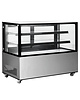 Arktic by HENDI Koelvitrine | 510L | RVS/Zwart | 0°C/+6°C | Geforceerd | 3 Niveaus | Wielen (Geremd) | 1515x675x1210(h)mm 