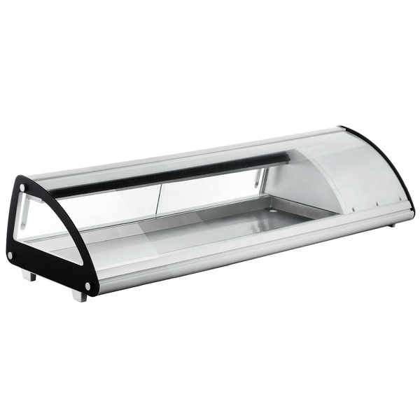 Sushivitrine | Wit/Zwart | 5x 1/3 GN | 0°C/+6°C | Statisch | Compressor Rechts | 1307x450x330(h)mm