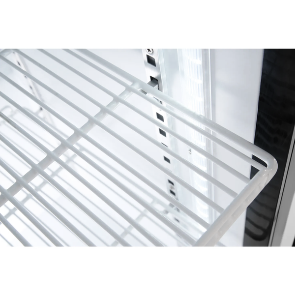 Koelkast | 313L | Zwart | +2°C/+10°C | Geforceerd | 0.3kW | Wielen (Geremd) | 620x669x1965(h)mm