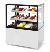 Arktic by HENDI Koelvitrine | 300L | RVS/Zwart | 0°C/+6°C | Geforceerd | 3 Niveaus | Wielen (Geremd) | 915x675x1210(h)mm 