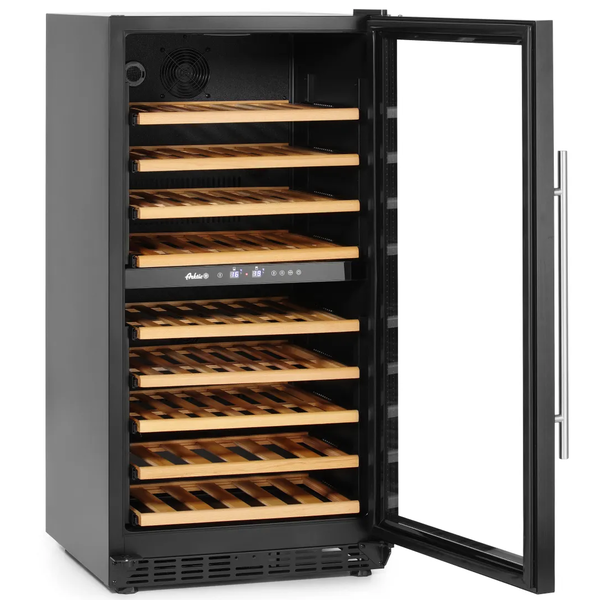Wijnkoelkast | 232L (72x 75cl) | Zwart | 2 Zones | +5°C/+22°C | Geforceerd | 595x605x1225(h)mm