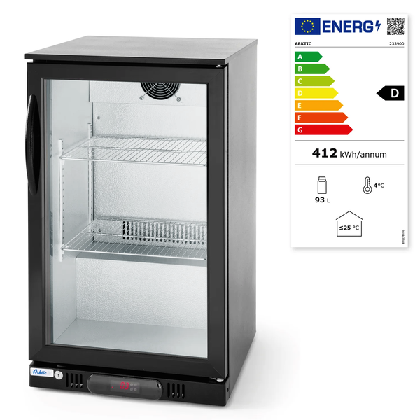 Barkoelkast | 108L | Zwart | +2°C/+10°C | Geforceerd | 500x500x900(h)mm