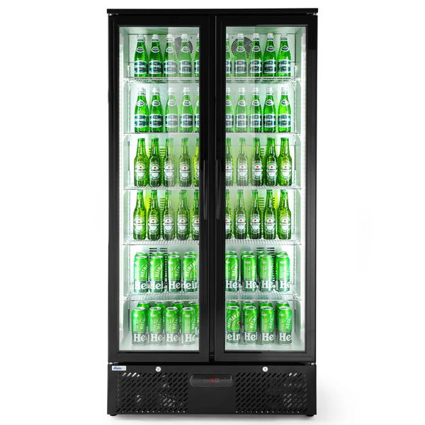 Drankenkoeling | 506L | Zwart | +2°C/+10°C | Geforceerd | Draaideuren | 940x635x1983(h)mm