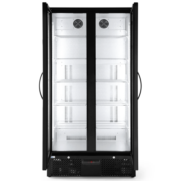 Drankenkoeling | 506L | Zwart | +2°C/+10°C | Geforceerd | Draaideuren | 940x635x1983(h)mm