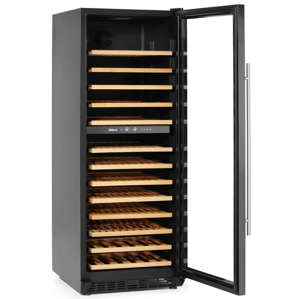 Wijnkoelkast | 387L (135x 75cl) | Zwart | 2 Zones | +5°C/+22°C | Geforceerd | 595x680x1625(h)mm