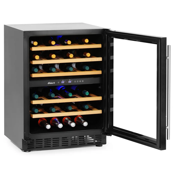 Wijnkoelkast | 133L (46x 75cl) | Zwart | 2 Zones | +5°C/+22°C | Geforceerd | 595x588x820(h)mm