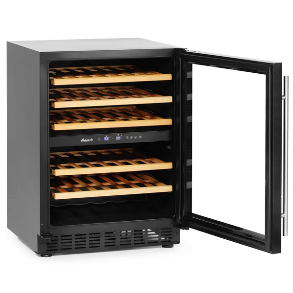 Wijnkoelkast | 133L (46x 75cl) | Zwart | 2 Zones | +5°C/+22°C | Geforceerd | 595x588x820(h)mm