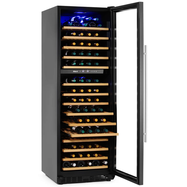 Wijnkoelkast | 447L (160x 75cl) | Zwart | 2 Zones | +5°C/+22°C | Geforceerd | 595x685x1795(h)mm