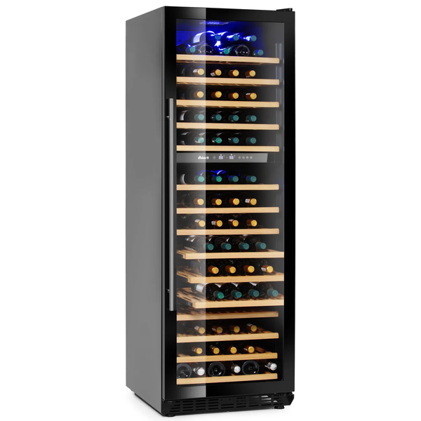 Wijnkoelkast | 447L (160x 75cl) | Zwart | 2 Zones | +5°C/+22°C | Geforceerd | 595x685x1795(h)mm