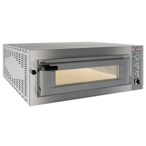 Pizzaoven | Elektrisch | 4x Ø35cm | 50°C/400°C | 5.75kW (400V) | Stapelbaar | 990x820x380(h)mm