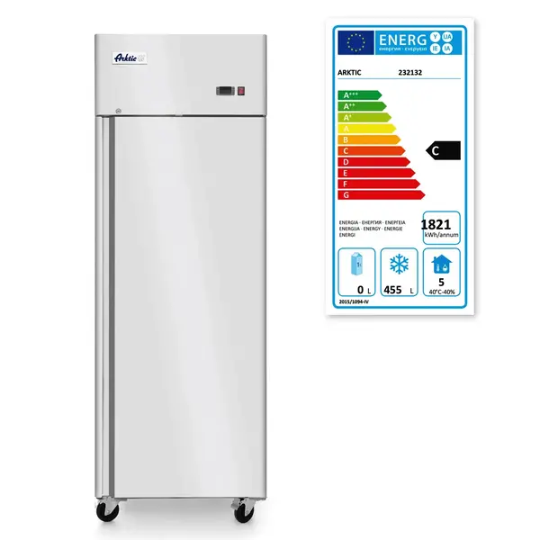 Vrieskast | ProfiLine | 670L (2/1 GN) | RVS | -17°C/-22°C | Geforceerd | 0.6kW | Wielen (Geremd) | 730x805x2065(h)mm