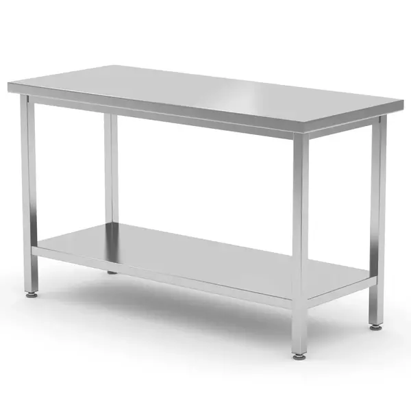 Werktafel | RVS | Zelfmontage | Bodemschap | Diepte 700mm | Hoogte 845/875mm | Breedte 1000-1800mm