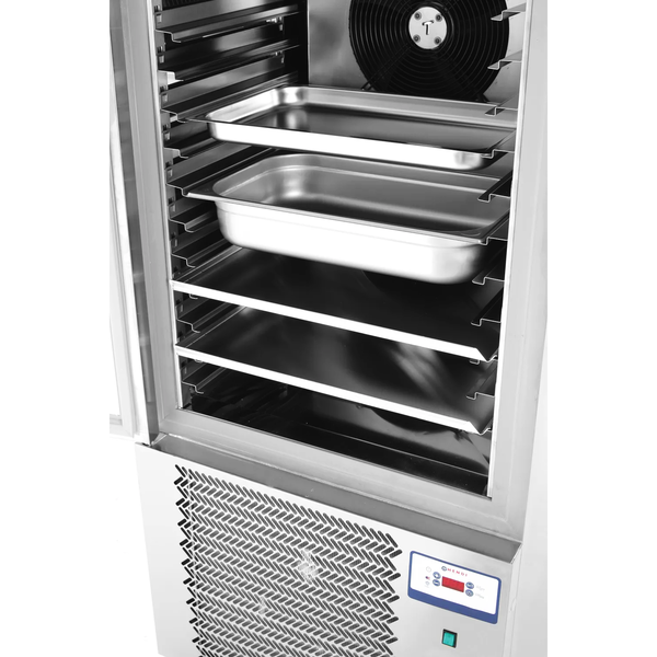 Blastchiller | 10 Niveaus (EN/GN) | Max. 25kg (Koelen) / 20kg (Vriezen) | 1.49kW (230V) | 750x740x1290(h)mm